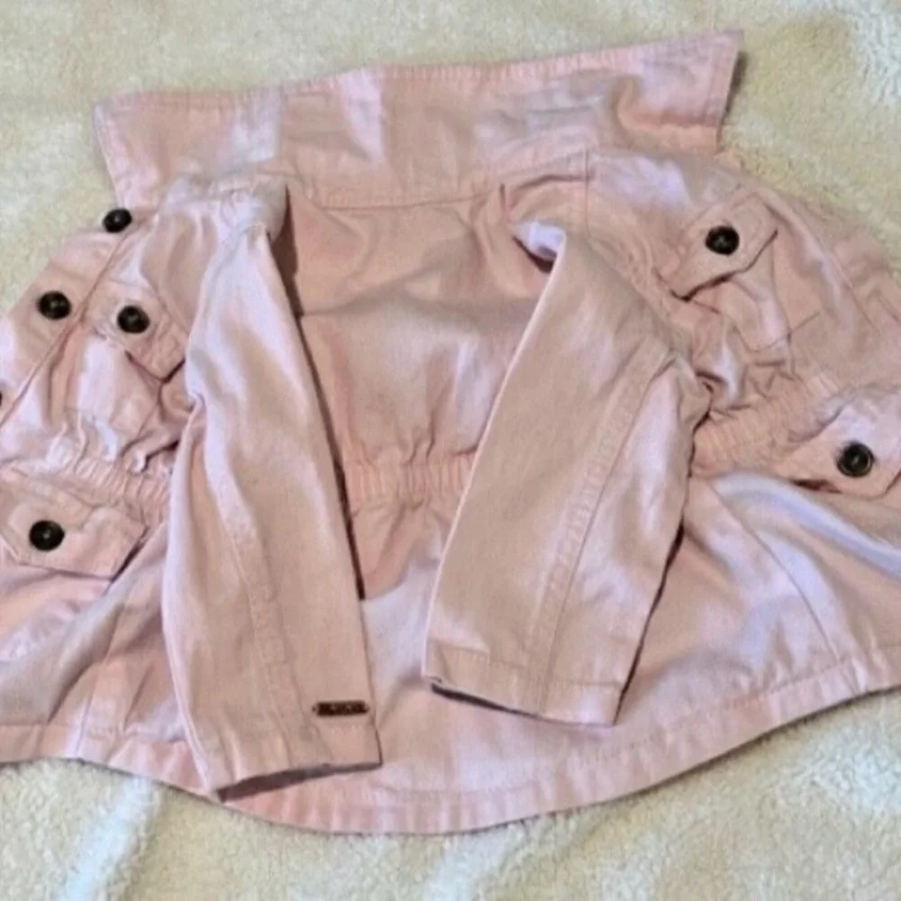 Tahari Baby Girl Pink Trench Coat Jacket 12M